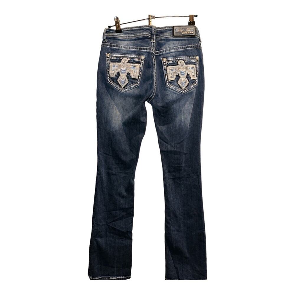 GRACE IN LA Embroidered Bootcut Boho Flare Jeans Size 26